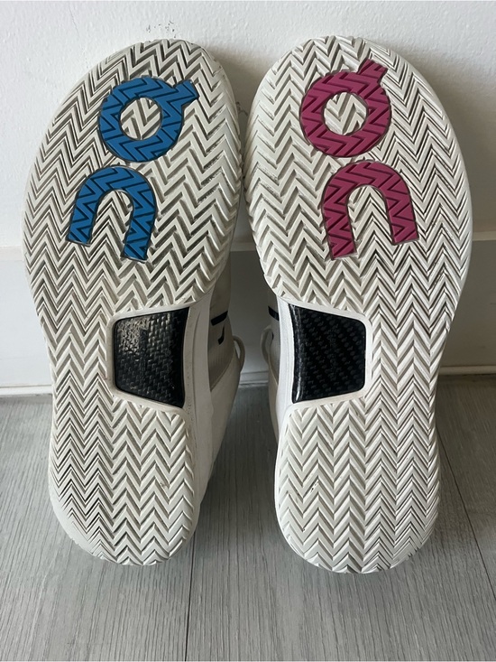 The Roger Feder Pro 2  White Sneakers with Black Logo and Multicolor Accent
